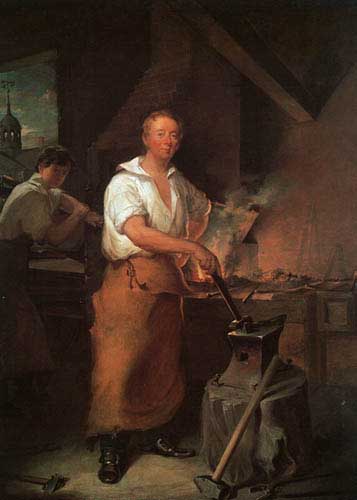 Painting Code#12142-Neagle, John(USA): Pat Lyon at the Forge