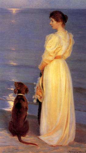 Painting Code#12147-Kroyer, Peder Severin(Denmark): Tarde de verano en Skagen