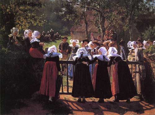 Painting Code#12393-Henry Mosler - Harvest Festival