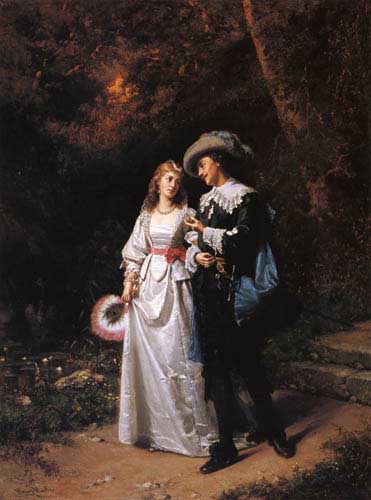 Painting Code#12394-Henry Mosler - Courtship