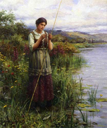 Painting Code#12470-Knight, Daniel Ridgway(USA) - Baiting the Hook