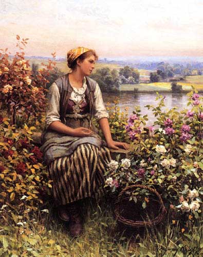 Painting Code#12471-Knight, Daniel Ridgway(USA) - Daydreaming