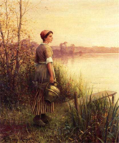Painting Code#12478-Knight, Daniel Ridgway(USA) - The Golden Sunset