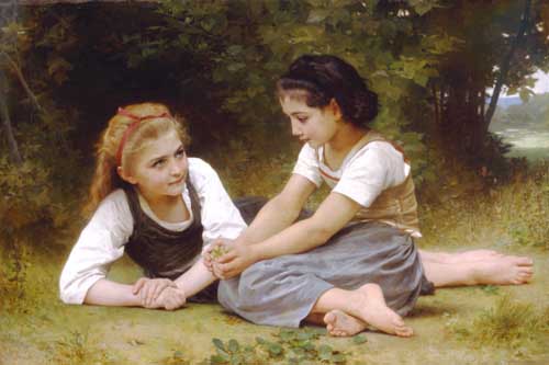 Painting Code#12589-Bouguereau, William - The Nut Gatherers