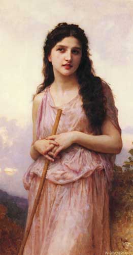 Painting Code#12602-Bouguereau, William - Waiting