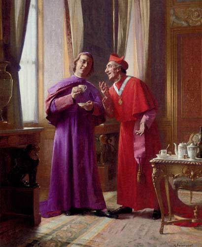 Painting Code#1431-Laissement, Henri Adolphe(France): Afternoon Refreshment