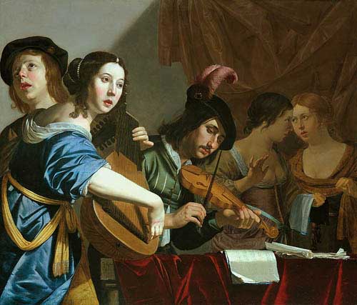 Painting Code#1448-BIJLERT, Jan van(Holland): Musical Company