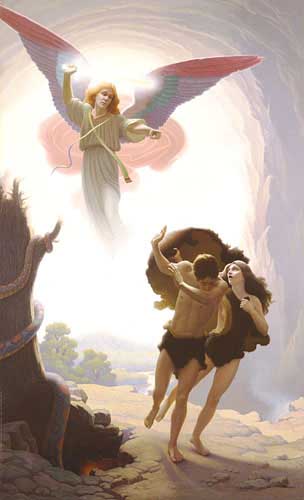 Painting Code#1478-Gjertson, Stephen(USA): So He drove the Man out