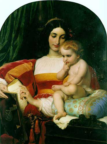 Painting Code#15026-Delaroche, Paul(France): The Childhood of Pico della Mirandola