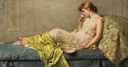 Painting Code#1533-Schafer, Henry Thomas(France): The Boudoir Rose
