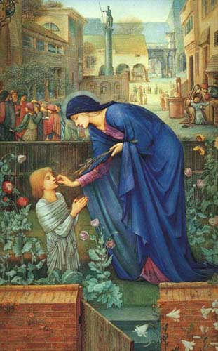 Painting Code#1543-Burne-Jones, Sir Edward Coley (UK): The Prioress' Tale