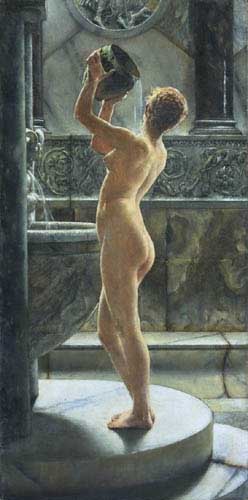 Painting Code#1627-Weguelin, John Reinhard(UK): The Bath