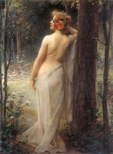 Painting Code#1638-Noux, Adrien Henrita: A Pensive Moment
