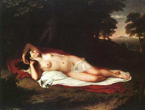 Painting Code#1655- Vanderlyn, John(USA): Adriadne Abandoned on the Island of Naxos
