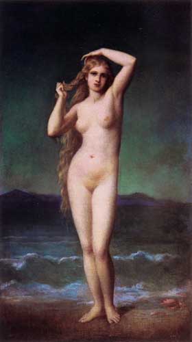 Painting Code#1672-Amaury-Duval [Pineu-Duval], Eugene-Emmanuel: The Bather
