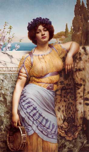 Painting Code#1741-Godward, John William(England): Ionian Dancing Girl