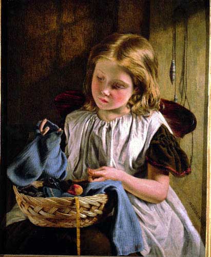 Painting Code#1850-Anderson, Walter Inglis: A Stitch in Time