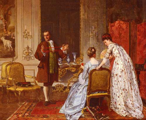 Painting Code#1868-Arevalo, Manuel Garay y: Unravelling the Wool