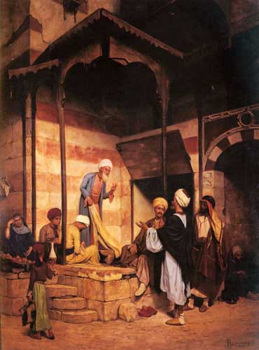 Painting Code#1897-Baugnies, Eugene: La Rue Du Mousky Au Caire