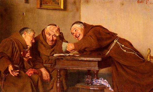 Painting Code#1910-Bellei, Gaetano(Italy): The Winning Hand