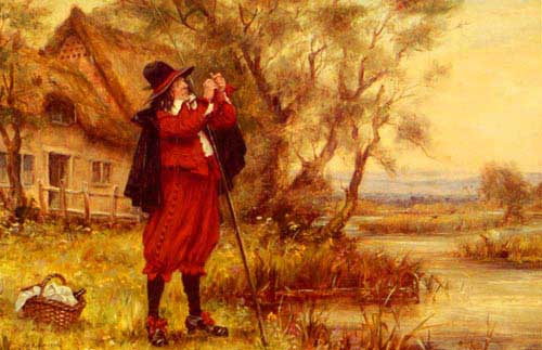 Painting Code#1914-Bennett, Frank Moss(England): Attaching The Hook