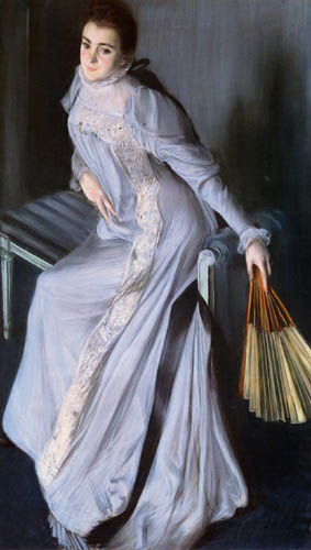 Painting Code#1937-Blanche, Jacques Emile(France): Portrait Of Senora Eugenia Huici De Errazuriz