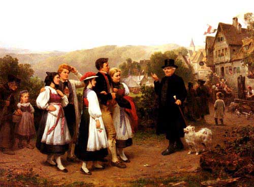 Painting Code#1943-Boker, Karl(Germany): On The Way To The Circus