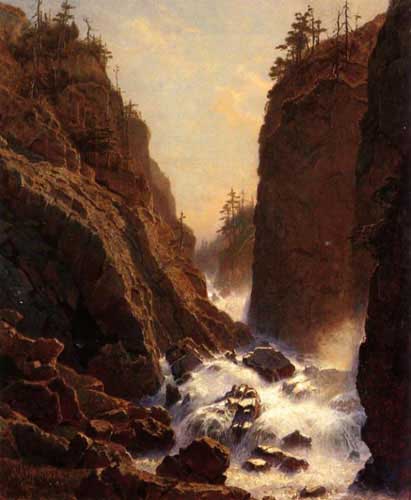 Painting Code#20120-William Stanley Haseltine - Cascade