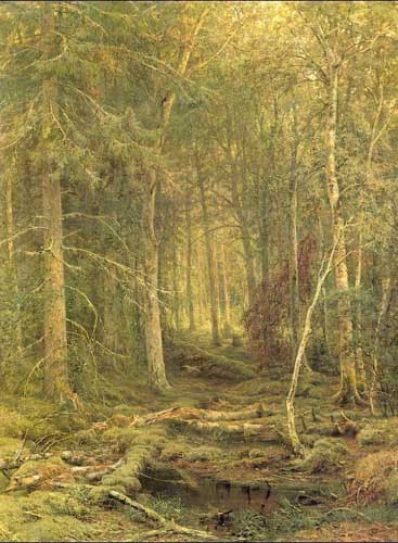 Painting Code#20162-Ivan Ivanovich Shishkin - Backwoods