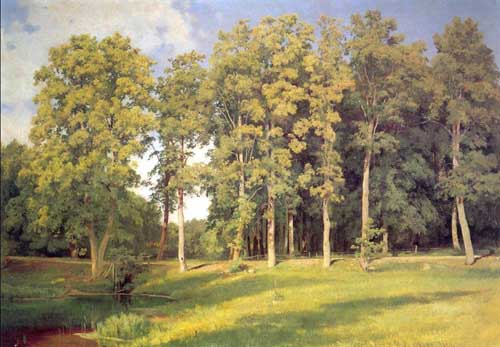Painting Code#20166-Ivan Ivanovich Shishkin - Grove near pond