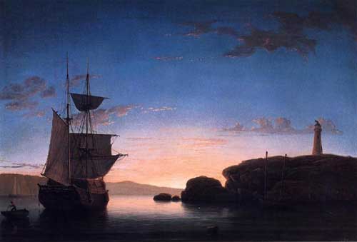 Painting Code#20181-Fitz Hugh Lane - Fishing Party