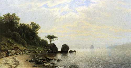 Painting Code#20188-Raymond Dabb Yelland - Morning on the Shore