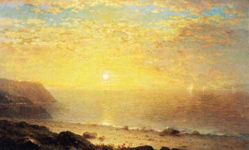 Painting Code#20191-John W. Casilear - Shore Scene