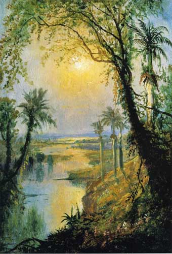 Painting Code#20204-Edmund Darch Lewis - Cuban Landscape