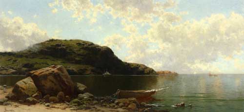 Painting Code#20218-Bricher, Alfred Thompson - Beach Scene