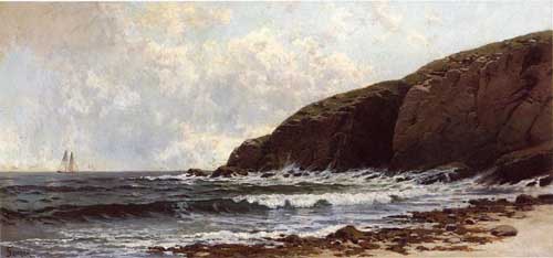 Painting Code#20221-Bricher, Alfred Thompson - Coastal Scene