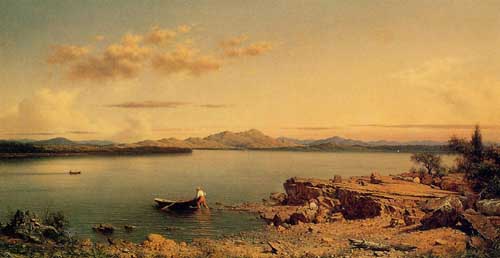 Painting Code#20327-Martin Johnson Heade - Lake George