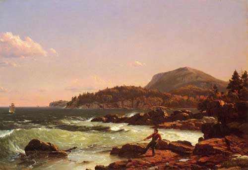 Painting Code#20366-Church, Frederic Edwin - View of Newport Mountain, Mount Desert