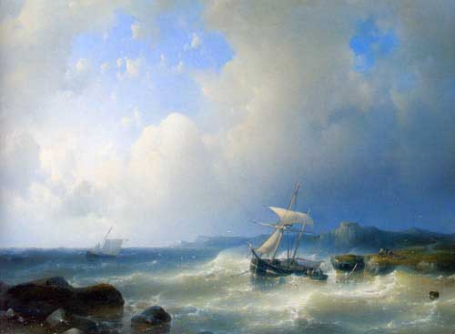 Painting Code#2056-Hulk Snr, Abraham(Netherlands): A Rocky Coast