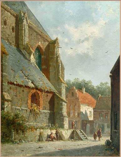 Painting Code#2172-Adrianus Eversen(Holland): Untitled