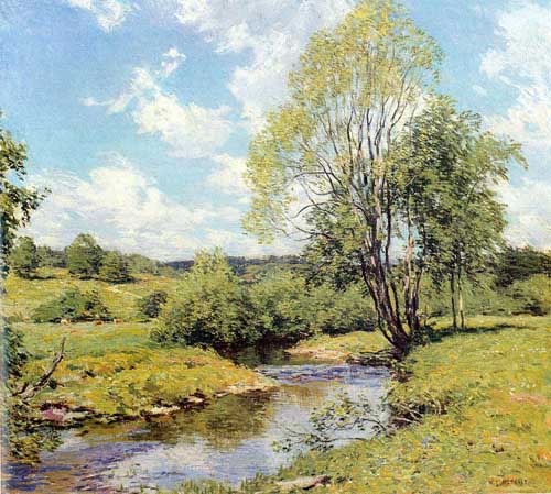 Painting Code#2226-Metcalf, Willard Leroy(USA): Green Idleness