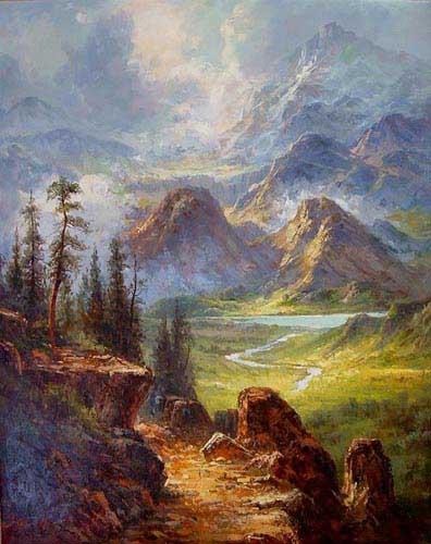 Painting Code#2270-Petersen, Edvard Frederik(Denmark): A Walk In The Woods