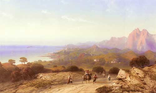 Painting Code#2301-Bossoli, Carlo(Italy): Viaggio Al Mare