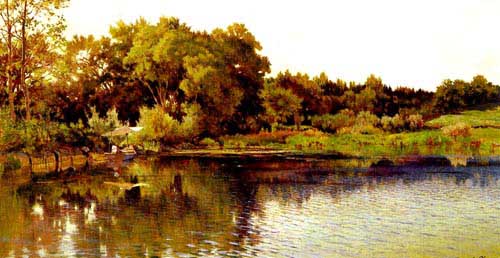 Painting Code#2309-Calame, Arthur(Switzerland): Edge of the Lake