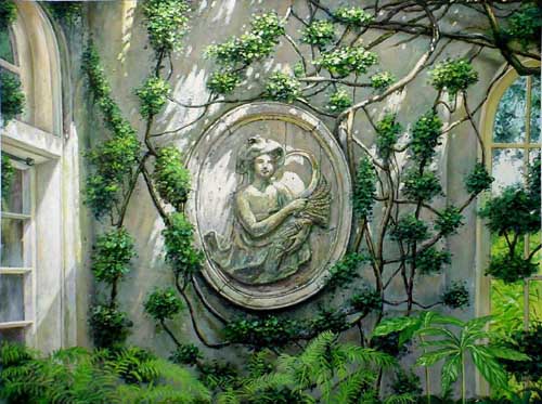 Painting Code#2600-A Corner of Garden