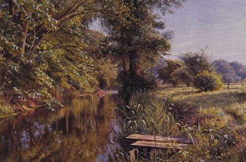 Painting Code#2686-Monsted, Peder Mork(Denmark): Calm Waters