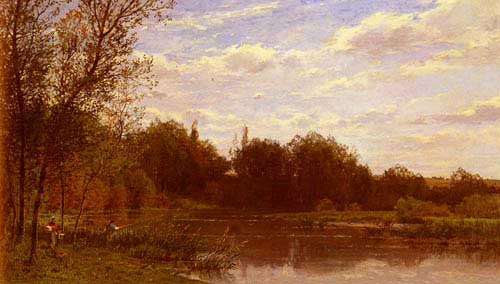 Painting Code#2771-Petitjean, Edmond Marie(France): The Family of the Fisherman