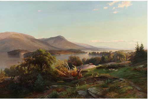Painting Code#2876-Johann Hermann Carmiencke - Lake George