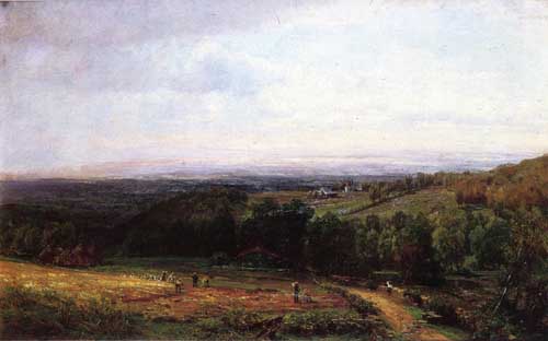 Painting Code#2906-Thomas Worthington Whittredge - Roman Campagna