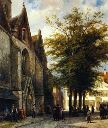 Painting Code#2963-Cornelius Springer - St. Joseph's Church in Hamelen